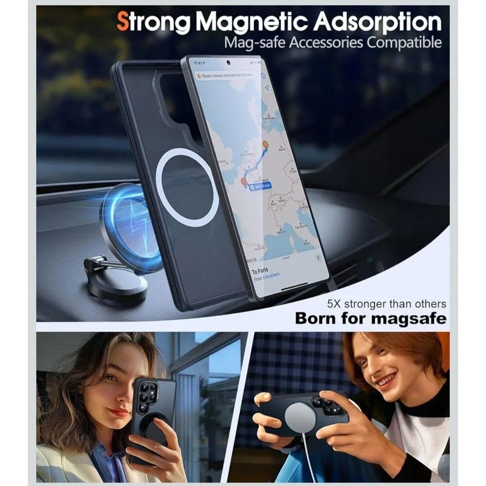 JAME Only for Samsung Galaxy S25 Ultra Case, [Compatible with Magsafe] Stand